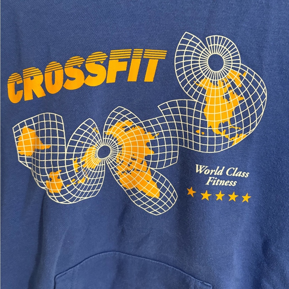 Reebok CrossFit Blue and Yellow Women's Sweater